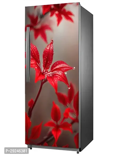 ADV WALL INDIA Waterproof Floral Single Door Fridge Sticker//self-Adhesive Stickers//fridge door sticker//trendy Floral for fridge Vinyl Sticker (Size: 120 x 61cm)-thumb4