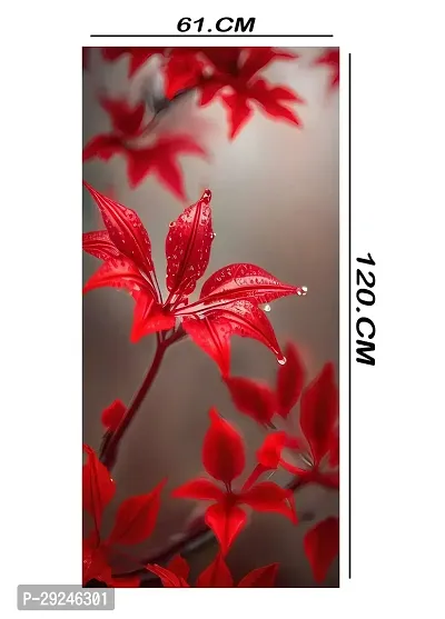 ADV WALL INDIA Waterproof Floral Single Door Fridge Sticker//self-Adhesive Stickers//fridge door sticker//trendy Floral for fridge Vinyl Sticker (Size: 120 x 61cm)-thumb5