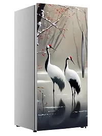 ADV WALL INDIA Waterproof Birds Print Single Door Fridge Sticker//self-Adhesive Stickers//fridge door sticker//trendy Floral for fridge Vinyl Sticker (Size: 120 x 61cm)-thumb4