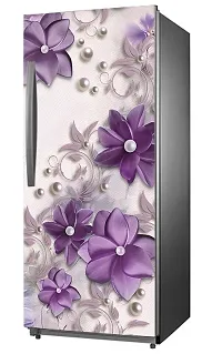 ADV WALL INDIA Waterproof Floral Single Door Fridge Sticker//self-Adhesive Stickers//fridge door sticker//trendy Floral for fridge Vinyl Sticker (Size: 120 x 61cm)-thumb1