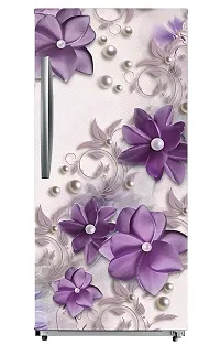 ADV WALL INDIA Waterproof Floral Single Door Fridge Sticker//self-Adhesive Stickers//fridge door sticker//trendy Floral for fridge Vinyl Sticker (Size: 120 x 61cm)-thumb2