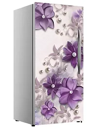 ADV WALL INDIA Waterproof Floral Single Door Fridge Sticker//self-Adhesive Stickers//fridge door sticker//trendy Floral for fridge Vinyl Sticker (Size: 120 x 61cm)-thumb3