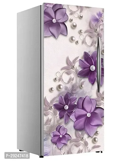 ADV WALL INDIA Waterproof Floral Single Door Fridge Sticker//self-Adhesive Stickers//fridge door sticker//trendy Floral for fridge Vinyl Sticker (Size: 120 x 61cm)-thumb4