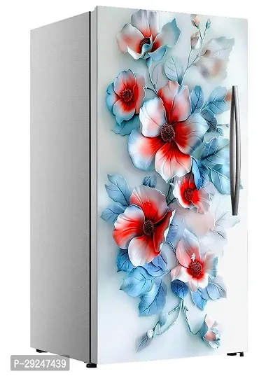 ADV WALL INDIA Waterproof Floral Single Door Fridge Sticker//self-Adhesive Stickers//fridge door sticker//trendy Floral for fridge Vinyl Sticker (Size: 120 x 61cm)-thumb5