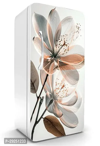 ADV WALL INDIA Waterproof Floral Single Door Fridge Sticker//self-Adhesive Stickers//fridge door sticker//trendy Floral for fridge Vinyl Sticker (Size: 120 x 61cm)-thumb0