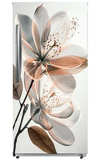 ADV WALL INDIA Waterproof Floral Single Door Fridge Sticker//self-Adhesive Stickers//fridge door sticker//trendy Floral for fridge Vinyl Sticker (Size: 120 x 61cm)-thumb1