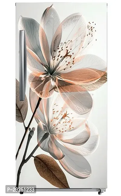 ADV WALL INDIA Waterproof Floral Single Door Fridge Sticker//self-Adhesive Stickers//fridge door sticker//trendy Floral for fridge Vinyl Sticker (Size: 120 x 61cm)-thumb2