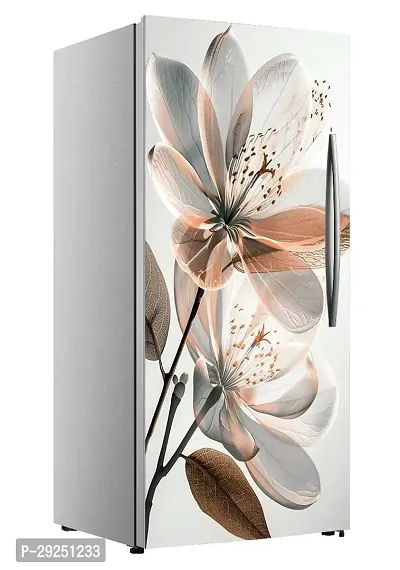 ADV WALL INDIA Waterproof Floral Single Door Fridge Sticker//self-Adhesive Stickers//fridge door sticker//trendy Floral for fridge Vinyl Sticker (Size: 120 x 61cm)-thumb3