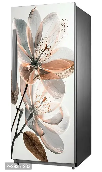 ADV WALL INDIA Waterproof Floral Single Door Fridge Sticker//self-Adhesive Stickers//fridge door sticker//trendy Floral for fridge Vinyl Sticker (Size: 120 x 61cm)-thumb4