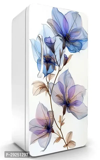 ADV WALL INDIA Waterproof Floral Single Door Fridge Sticker//self-Adhesive Stickers//fridge door sticker//trendy Floral for fridge Vinyl Sticker (Size: 120 x 61cm)-thumb0