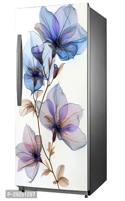 ADV WALL INDIA Waterproof Floral Single Door Fridge Sticker//self-Adhesive Stickers//fridge door sticker//trendy Floral for fridge Vinyl Sticker (Size: 120 x 61cm)-thumb2