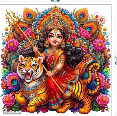 ADV WALL INDIA Serawali Ma Poster, Hindu lord poster, Waterproof Vinyl Poster (Size:24*24  Inch)-thumb0