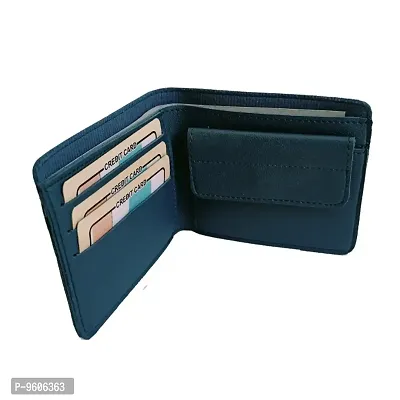 Giftorious Customised Name Wallet for Men with Coin Pouch - Navy Blue-thumb3