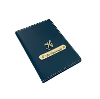 Passport Cover With Airplane Charm ( Navy Blue Color )-thumb3