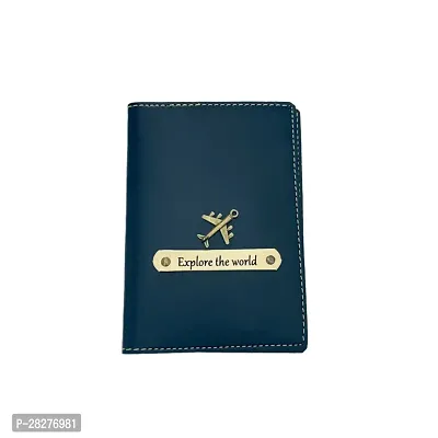 Passport Cover With Airplane Charm ( Navy Blue Color )-thumb2