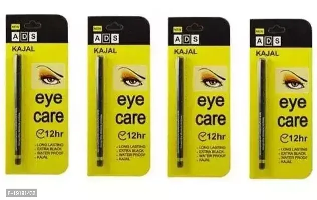 ADS Eyecare Definer Waterproof Kajal Pencil (Extra Black)-4 Pcs Combo-thumb0