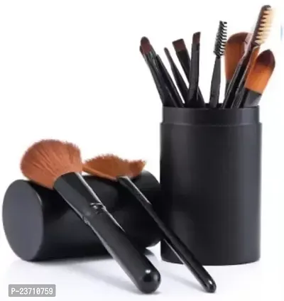 12pc black makeup box brush