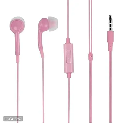 Stylish Headphones Pink In-ear 499 Wired - 3.5 MM Single Pin-thumb0