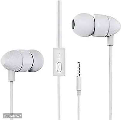 Stylish Headphones White In-ear 499 Wired - 3.5 MM Single Pin-thumb0