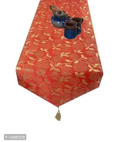 Pink parrot- Dupian Silk Multi Colour Table Runner 12x70 inch 1pc-thumb0