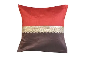 VIREO Plain Mix Colour with Golden Less Throw Cushion Covers (12x12-inch) - Set of 5 pcs-thumb3