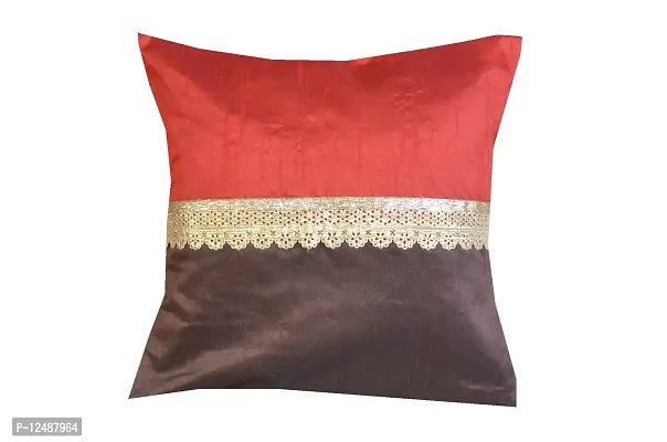 VIREO Plain Mix Colour with Golden Less Throw Cushion Covers (12x12-inch) - Set of 5 pcs-thumb4