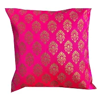 Pinkparrot Dopian Silk Designer Decorative Throw Pillow Covers/Cushion Covers ( 16x16 inches) - Set of 5-001211-thumb1