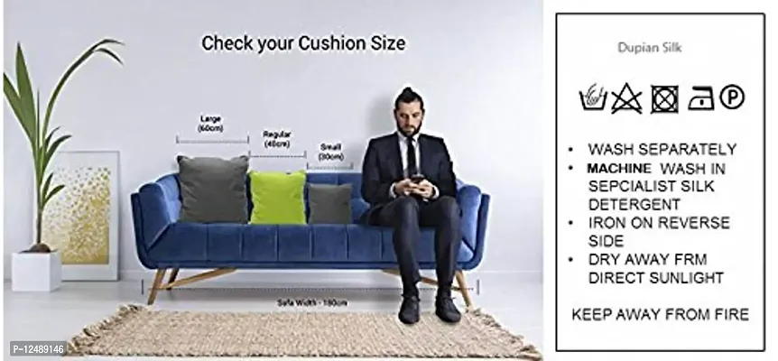 VIREO Dupion Silk Cushion Cover (12x12-inch) -Set of 5-thumb4