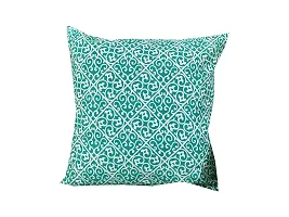 Vireo- 100% Cotton Green Ethenic Pattern Decorative Throw Pillow/Cushion Covers Set 16x16 inchs Set of 5 pcs-thumb1