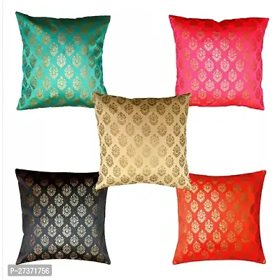 Vireo artsilk 12x12 inch cushion cover set of 5 pcs-thumb0