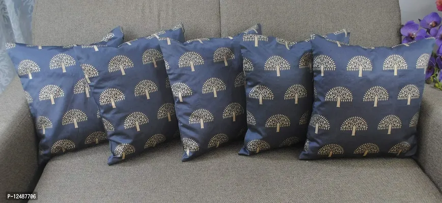 VIREO Dupion Silk Cushion Cover (16x16 inch) -Set of 5-thumb2