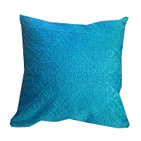 Pinkparrot Velvet Embossed Nevy Blue Throw Pillow Covers/Cushion Covers 20x20 inch - Set of 2 pcs-thumb1