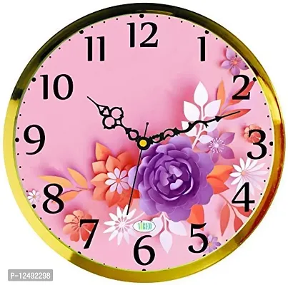 Pink parrot-11.25 Inches Wall Clock for Home/Living Room/Bedroom/Kitchen and Office -3249