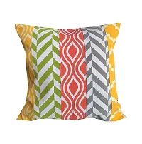 Pinkparrot Cotton Multi Colour Patch Throw Pillow Covers/Cushion Covers ( 16x16 inches) - Set of 2 pcs-thumb1