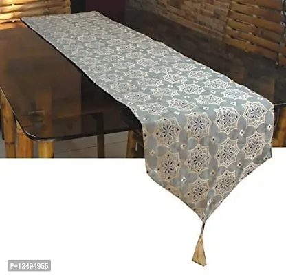 Vireo Jacquard Silk Table Runner Size 12x70 inch 1 pc-thumb0