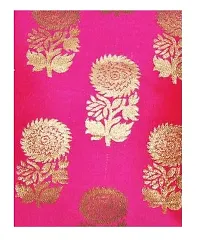 PINK PARROT Self Flower Pattern Design Jacquard Square Cushion Cover (Pink, 16X 16) - Set of 2-thumb2