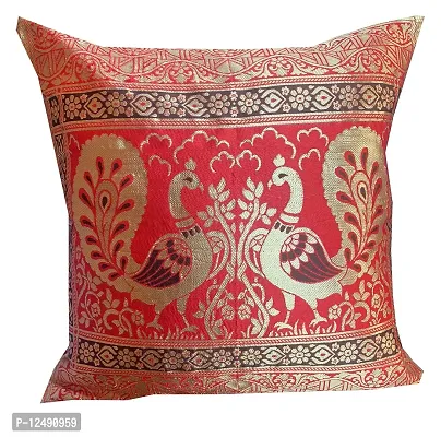 Pinkparrot Dopian Silk Multicolour Throw Pillow Covers/Cushion Covers ( 16x16 inches) - Set of 5-00Ab4-thumb3