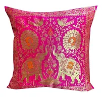 Pinkparrot Dopian Silk Multicolour Throw Pillow Covers/Cushion Covers ( 16x16 inches) - Set of 5-00Ab8-thumb1