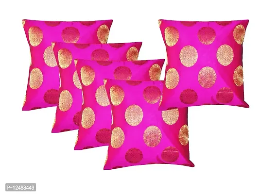 Pink parrot-Dupian Silk dopian silk jacquard Square Throw Pillow Cover Cushion Case Sofa Chair car Seat Pillowcase 16 X 16 Inches 40cm x 40cm Set of 5