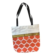 Vireo Reusable Tote Bags|100% Cotton Grocery Bag|Sturdy Cotton Bag |College Bag|Shopping Bags Kitchen Essentials|Vegetable Bag| jhola|Carry Bag Set of 2 pcs -Code 13-thumb1