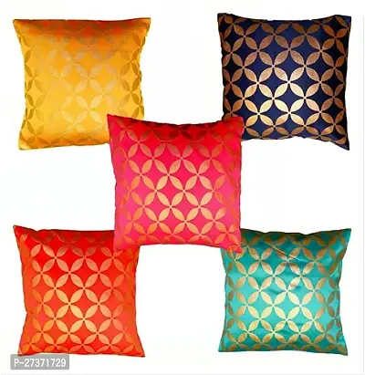 Vireo artsilk 12x12 inch cushion cover set of 5 pcs-thumb0