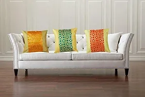 VIREO Range Polyester Cushion Cover (16x16-inch, 40x40 cm, Multicolour) Set of 3 pcs-thumb2