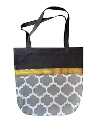 Vireo Reusable Tote Bags|100% Cotton Grocery Bag|Sturdy Cotton Bag |College Bag|Shopping Bags Kitchen Essentials|Vegetable Bag| jhola|Carry Bag Set of 2 pcs -Code 13-thumb2