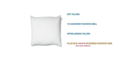 Pink Parrot Polyester  Polyester Blend Cushion Fillers / Pillow / Inserts For Sofa ( 16 Inch X 16 Inch ) - White-thumb1