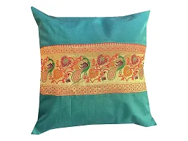 Pink parrot- Jacquard dopian Silk Multi Colour Cushion Cover 16x16 inch-Set 5 pcs-thumb2