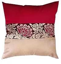 Pinkparrot Dopian Silk Designer Decorative Throw Pillow Covers/Cushion Covers ( 16x16 inches) - Set of 5- Code 001-thumb1