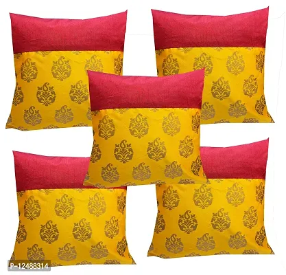 Vireo- Cotton multicolour-Cushion Cover(16x16-inch, Multicolour) - Set of 5