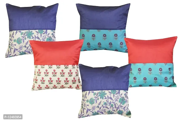 Jacquerd Cushion Cover Set 16x16 inchs Set of 5 pcs-thumb0