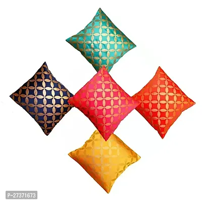 Vireo artsilk 12x12 inch cushion cover set of 5 pcs-thumb0