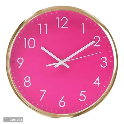 Pink parrot Plastic Wall Clock (11.25 Inch, 11127) (157)